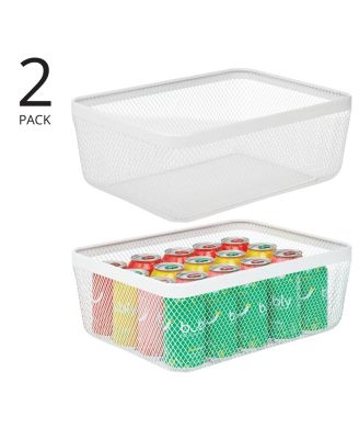 Metal Mesh Pantry Basket for Kitchen Storage - Set of 2