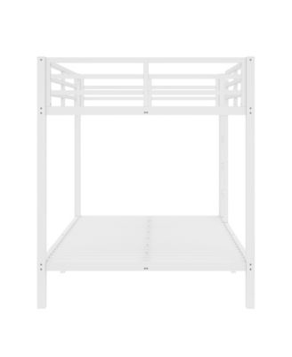 Metal Full Over Full Bunk Bed, Space-Saving