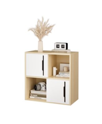 Modern Wood Storage Cabinet Sliding Doors