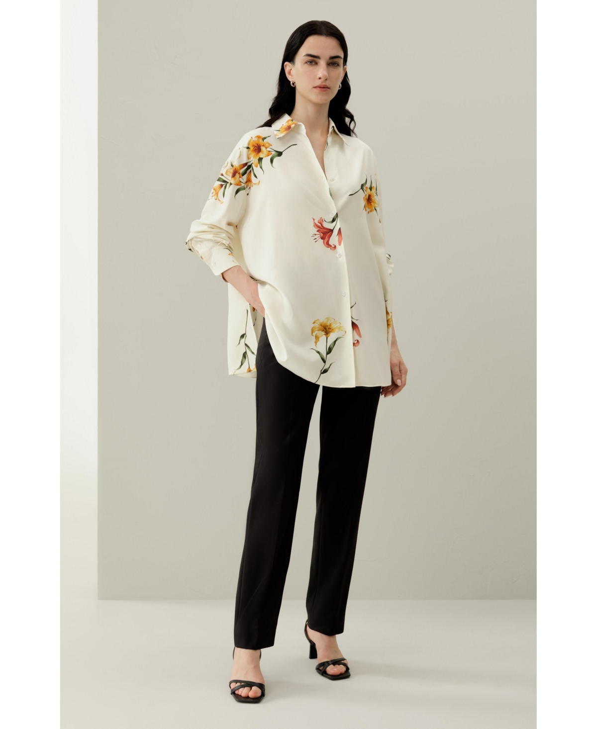 Lilysilk Women's Print Oversize Top