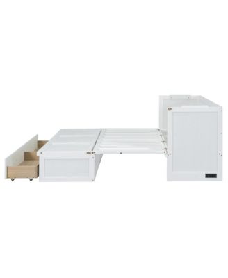 Queen Size Murphy Bed with USB Port and a Large Drawer