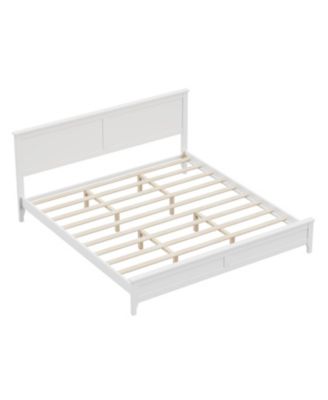 Solid Wood King Platform Bed