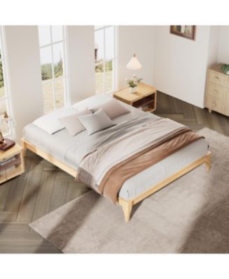 Bamboo Platform Bed Frame - Full Size, Easy Assembly