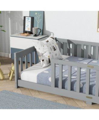 Twin Floor Bed with Fence