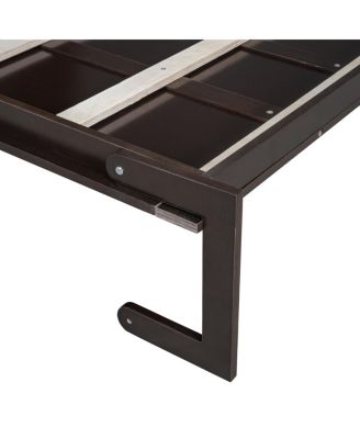 Queen Size Murphy Bed Wall Bed with Cushion, Espresso