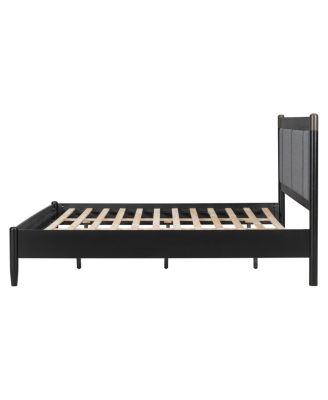  Solid Wood King Bed, No Box Spring Needed