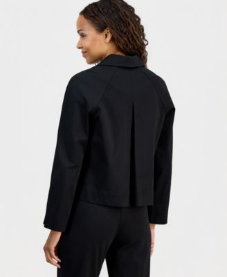 Petite Cropped Trench Jacket