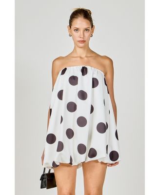 Women's Polka Dot Bubble Mini Dress