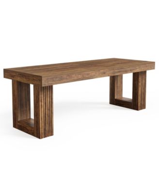 Two Person Desk, 86.6 Inches Extra Long Computer Desk, Double Computer Writing Table for 2 People, Wooden Large Desks Business Workstation