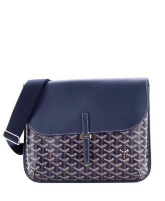 Coursier Messenger Bag Coated Canvas and Leather