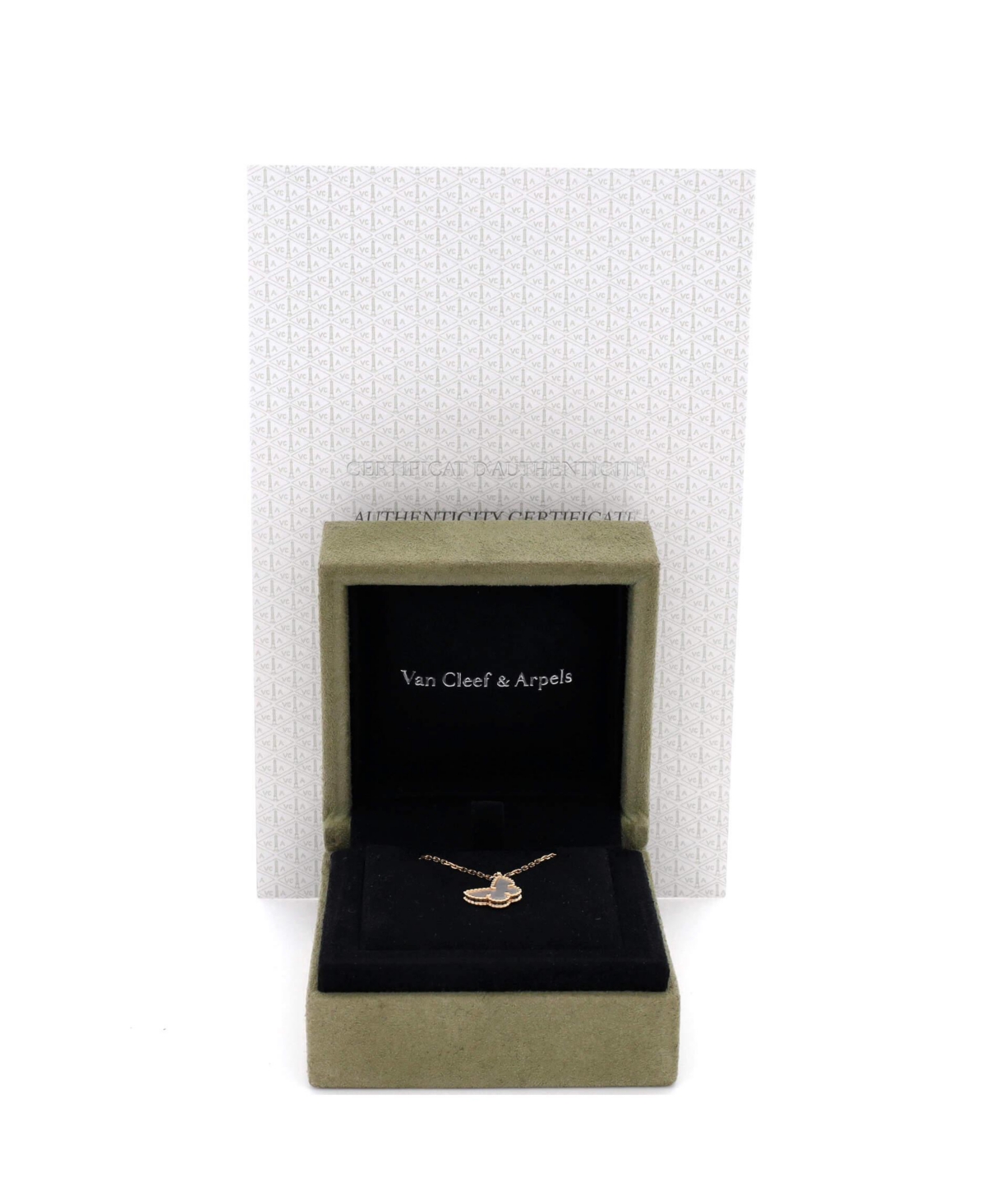 Pre-Owned Van Cleef & Arpels Sweet Alhambra Butterfly Pendant Necklace