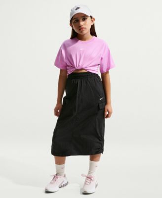 Girls' 7-16 Sportswear Essential Cotton Swoosh Logo T-Shirt