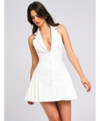 Women's Reyna Backless Pleated Mini Blazer Dress