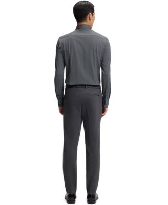 Men's Performance-Stretch Fabric Slim-Fit Dress Shirt