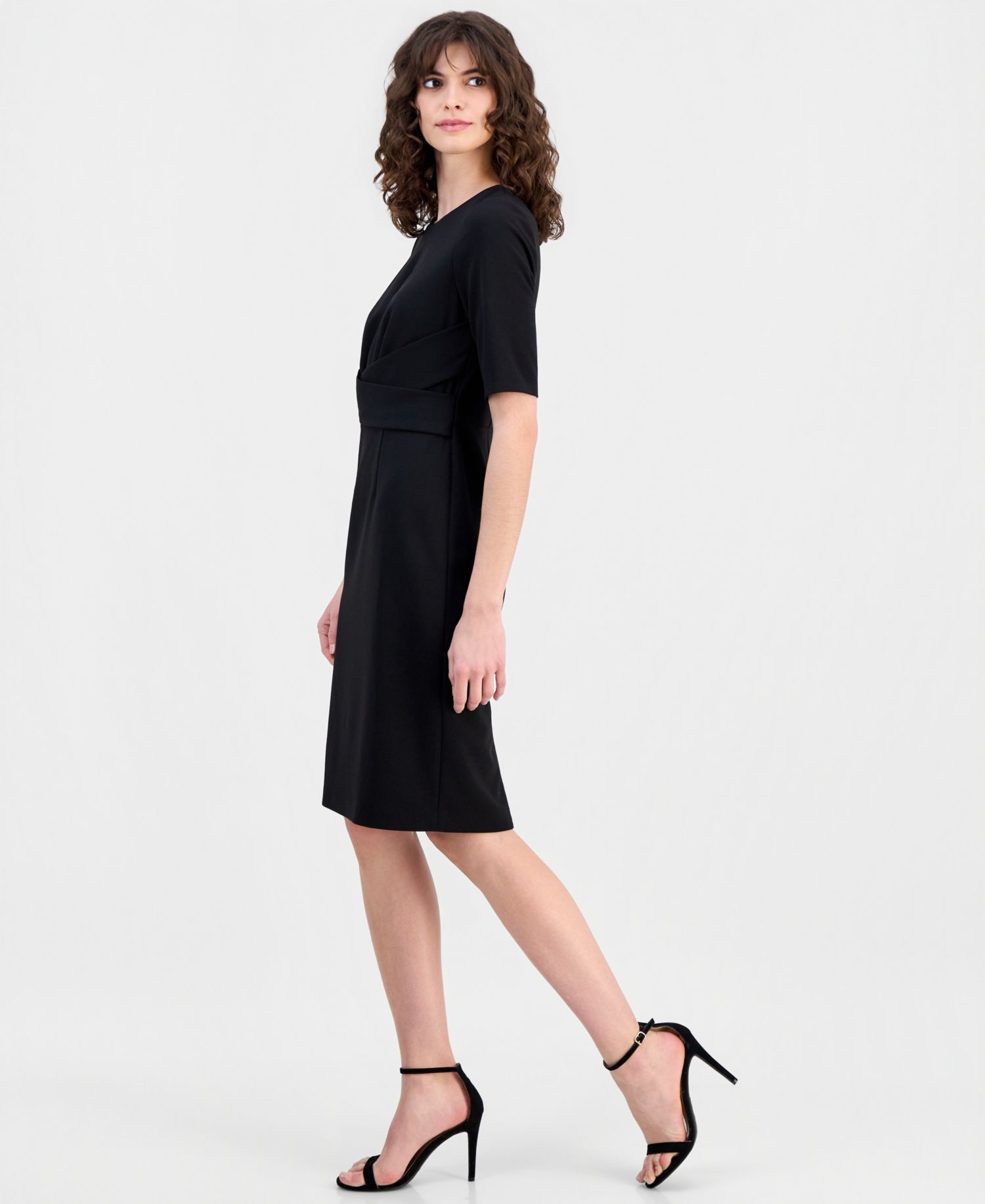 Women's Wrap-Waist Sheath Dress