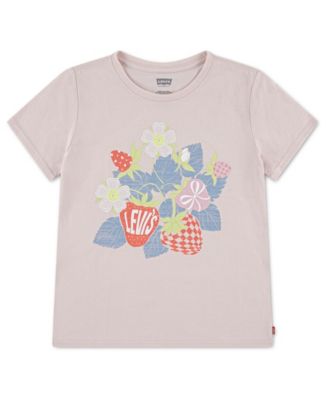 Girls' 7-16 Strawberries Graphic Pull-On Top