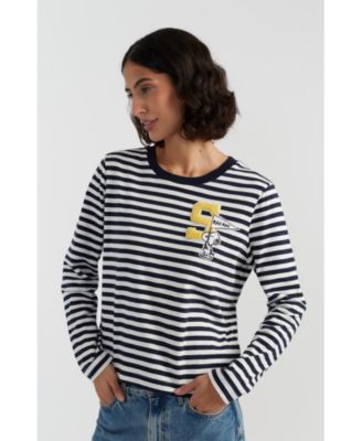 Women's Snoopy Varsity Long Sleeve Tee