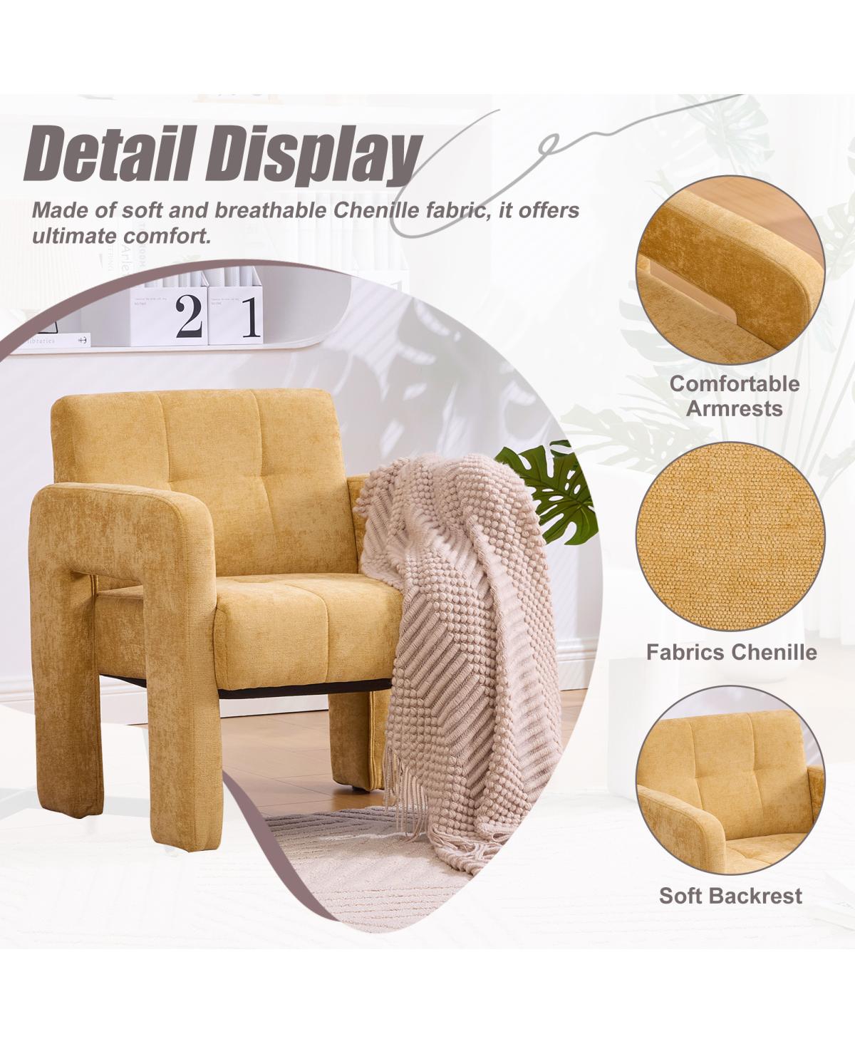 Streamdale Furniture Modern Minimalist Casual Upholstered Armchair for Living Room, Bedroom, Office