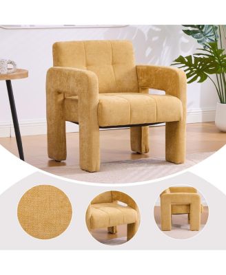  Modern Minimalist Casual Upholstered Armchair for Living Room, Bedroom, Office