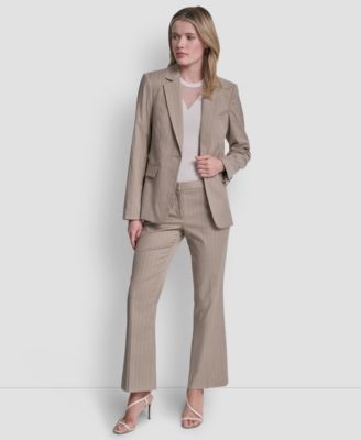 Women's Vertical Pinstripe Blazer Jacket