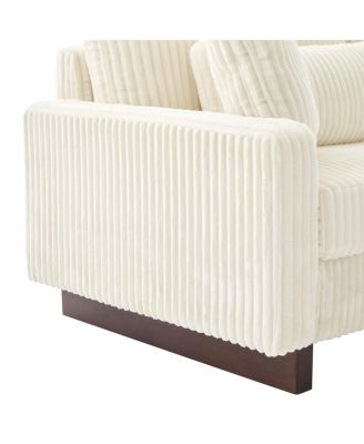 Modern Loveseat Sofa with Four Pillows