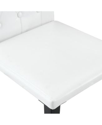  PU Dining Chair with Ergonomic Buckle Backrest