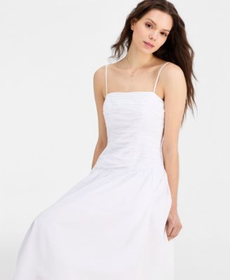 Women's Gathered-Bodice Fit & Flare Dress