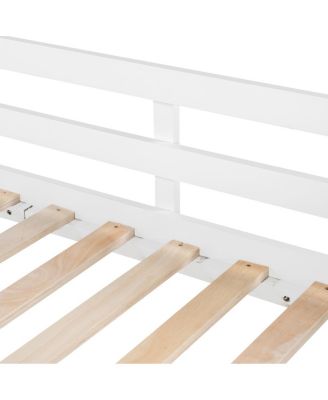 Loft Bed with Slide, Multifunctional Design, Twin (White)