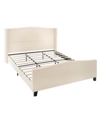 Streamdale King Size Teddy Velvet Upholstered Bed Frame with Headboard & Footboard (White