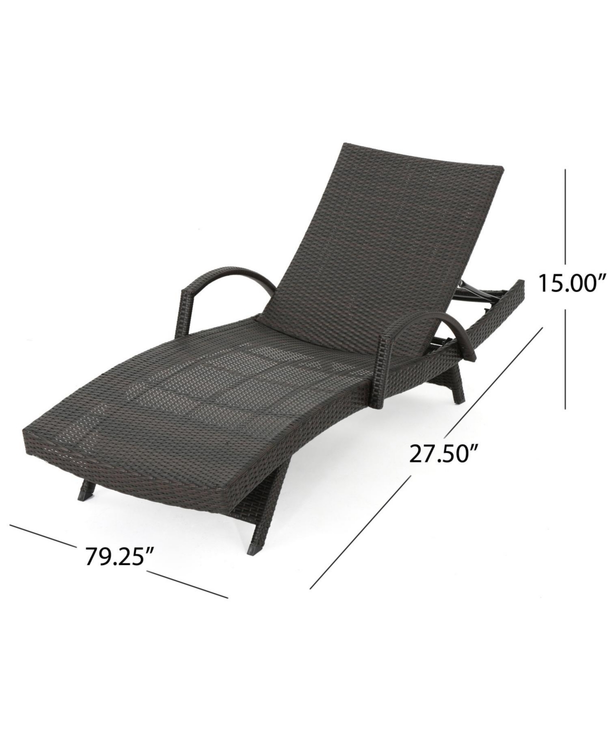 Streamdale Woven Resin Wicker Recliner with Cushion