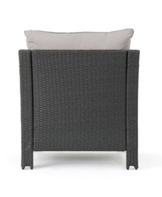 Wicker Club Chairs with Water-Resistant Cushions (Set of 2)