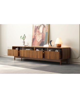Streamdale 78" TV Stand for Living Room - Modern Entertainment Center with Drawers & Glass