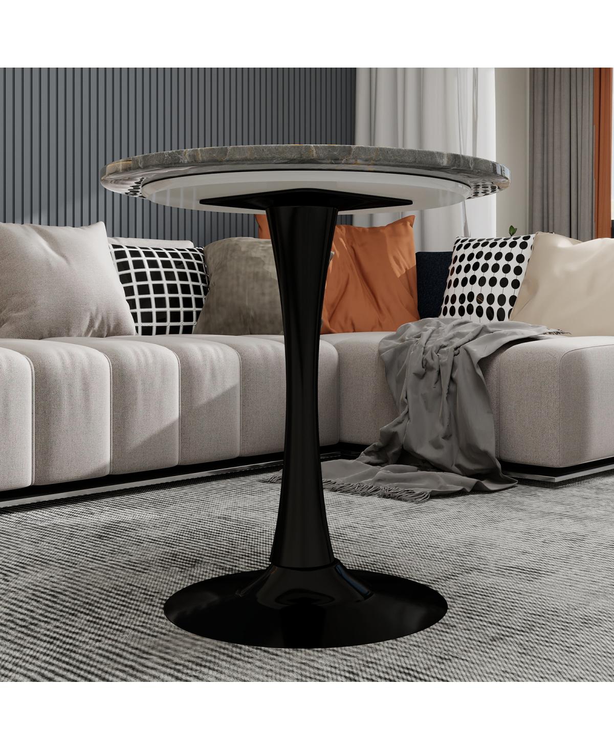Streamdale Black Mid-Century Modern Coffee/Dining Table (27.6")
