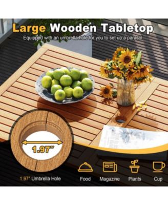 4-Piece Patio Furniture Set with Outdoor Dining Chairs