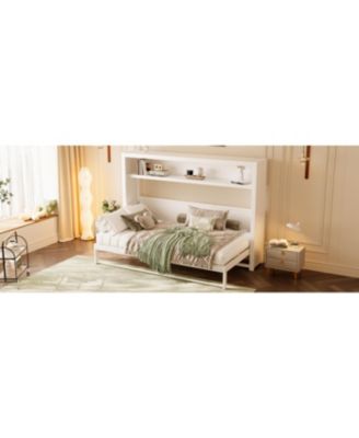 Twin Size Murphy Bed with Shelves