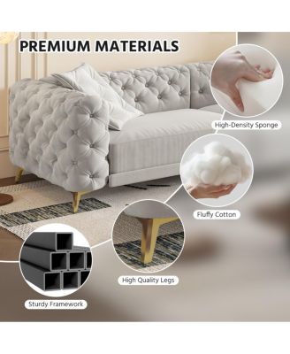 3-in-1 Convertible Sleeper Sofa, 28.4" Deep Seat Pull Out Sofa Bed