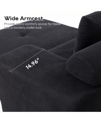 L-Shaped Sectional Couch with Memory Foam & Steel Frame - Convertible Sofa Bed