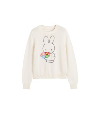 Women's Hand-Embroidered Miffy Sweater