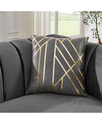 Velvet Button Tufted Sofa Couch with 2 Pillows, 3 Seater Chesterfield Sofa Set