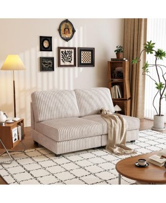 Double-seater Sofa, Comfortable Corduroy Fabric