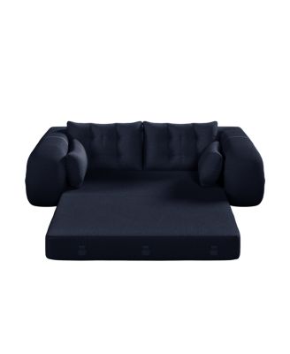 Human Dog Bed, Lazy Sofa Couch, 78.7" Foldable Sofa Bed, 3-in-1 Teddy Fabric Sleeper Sofa Bed