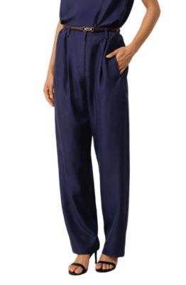 Women's Sand-Washed Silk Habotai Barrel Pant