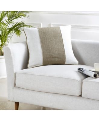 Maya Linen Stripe Throw Pillow Covers, 20"x 20", Set of 2