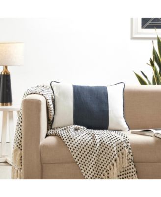 Maya Linen Stripe Lumbar Throw Pillow Covers, 14"x 20", Set of 2