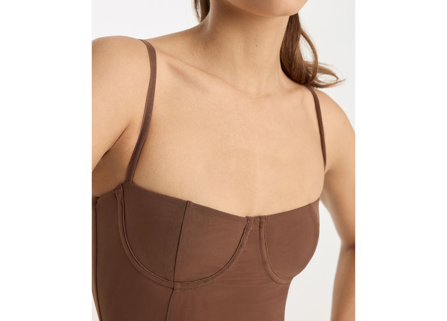 Women's Mesh Bustier Bodysuit