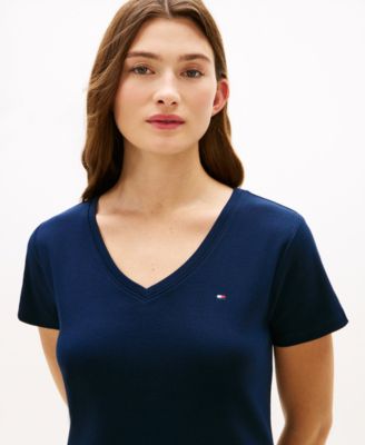 Women's Ribbed V-Neck Dress