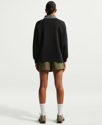 Women's Sportswear Phoenix Fleece Graphic Polo Oversized Top