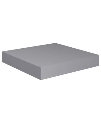 Wall Shelf Set of 4 Grey Honeycomb MDF, Metal Wall mounting