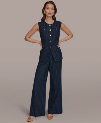 Petite Button-Down Tailored Vest