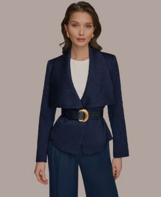 Women's Novelty Wide Lapel Belted Blazer